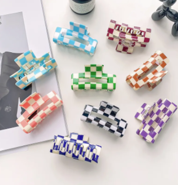 Checkered Hair Clip