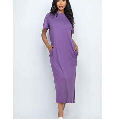 Side Pocket Tee Dress