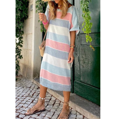 Summer Horizontal Tee Dress