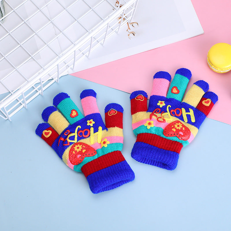 Kids Colorful Knit Gloves