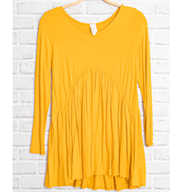 Mary Mustard Babydoll Top