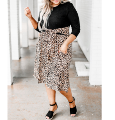 Rebecca Leopard Knit Dress