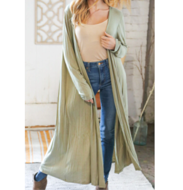 Candi Plus Olive Unique Cardigan