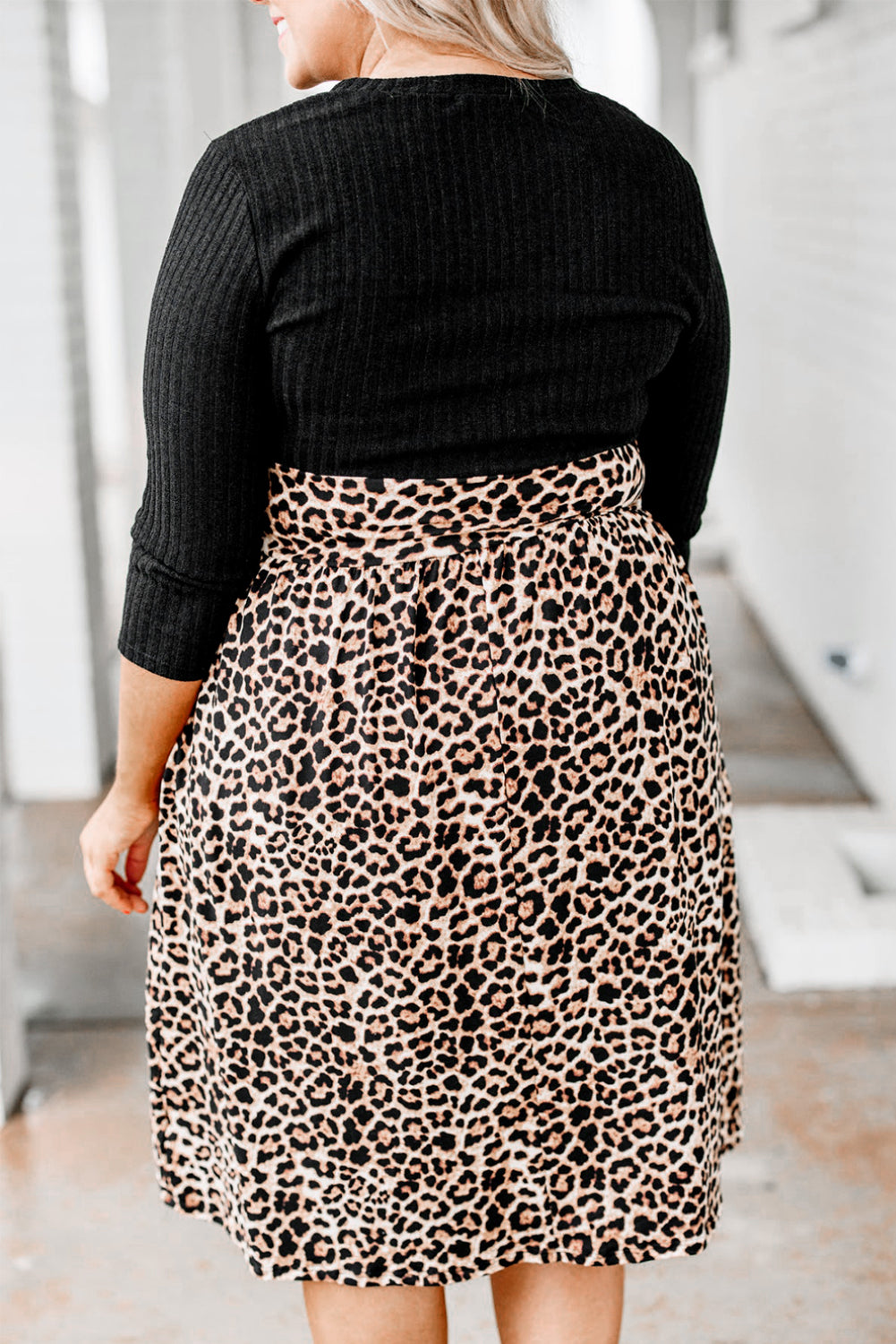 Rebecca Leopard Knit Dress