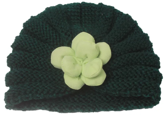 Infant and Toddler Knit Hat with Front Stuffed Bow